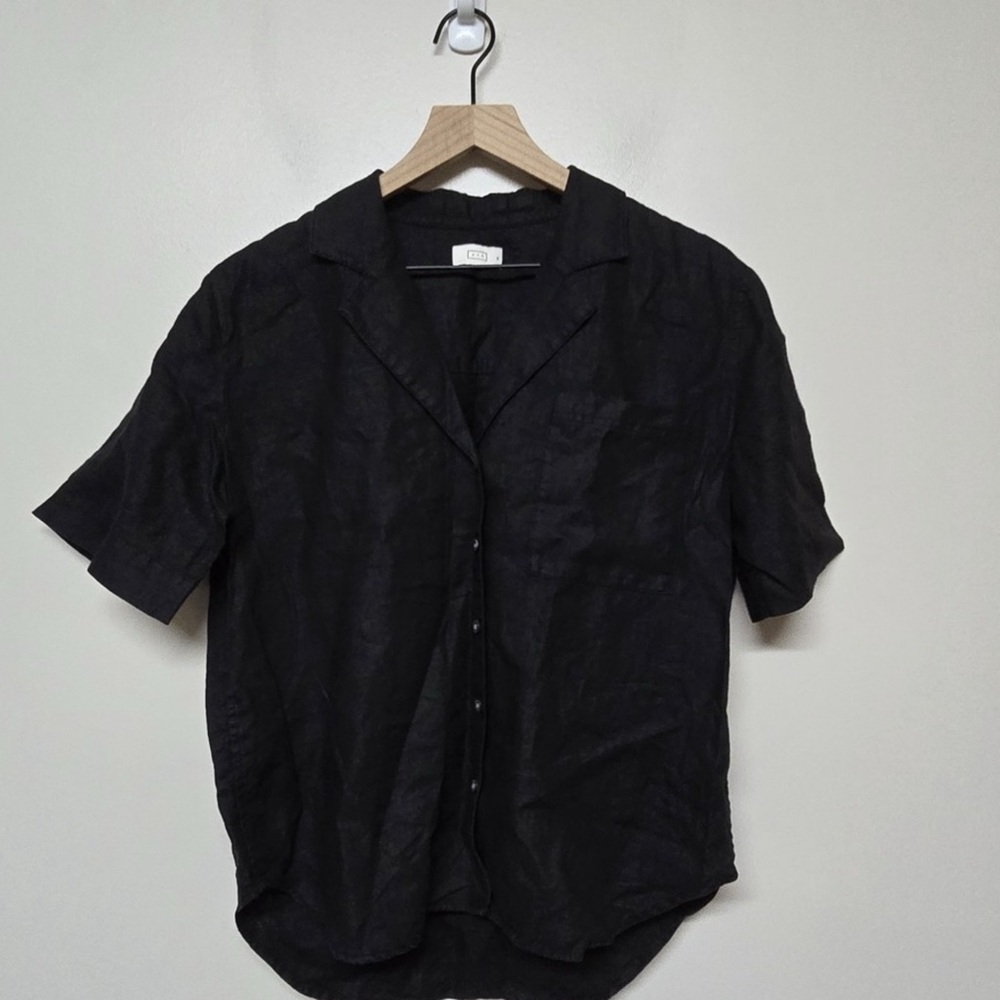 Ayr Women’s The Pool Boy Black Linen Shirt